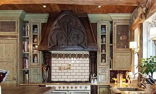 Rustic kitchen backsplash