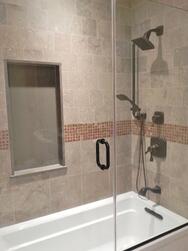 hermosa beach bathroom remodel: shower tiles