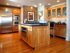 kitchen island with appliances