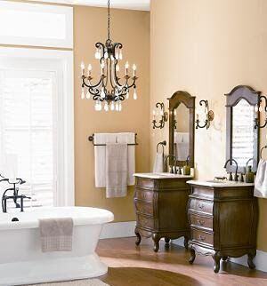 incorporating antiques into a bathroom