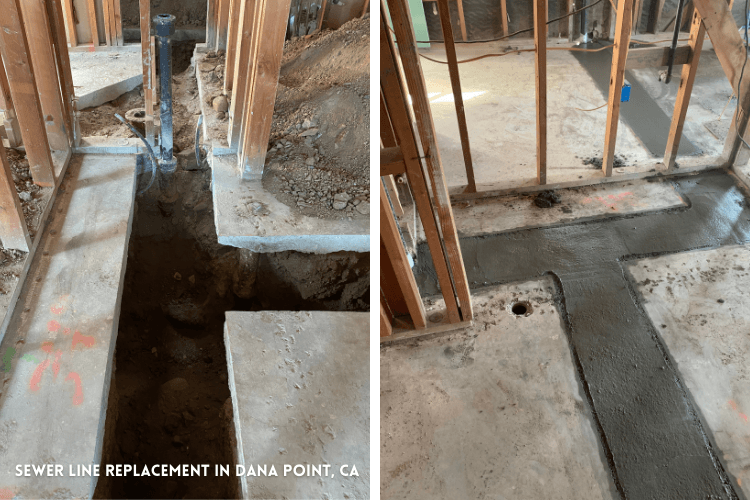 5 sewer replacement trench - orange county