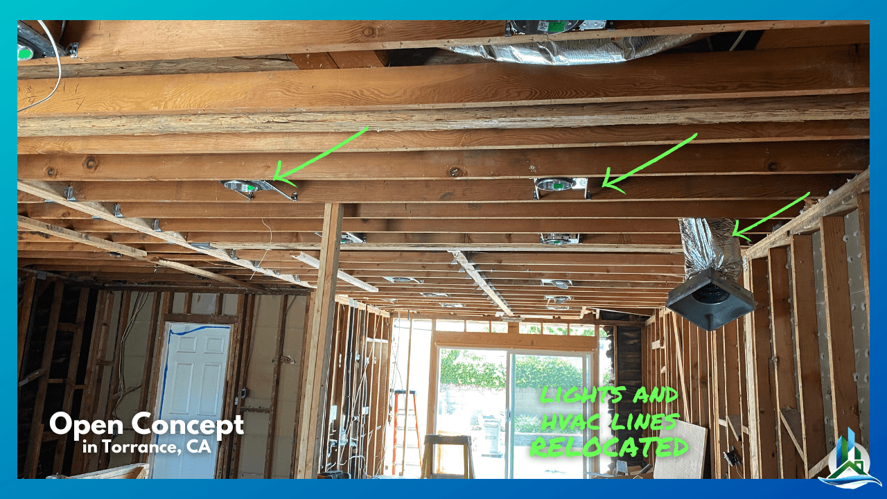 3 - Relocating ceiling lights - cost to remove a wall - bay cities construction