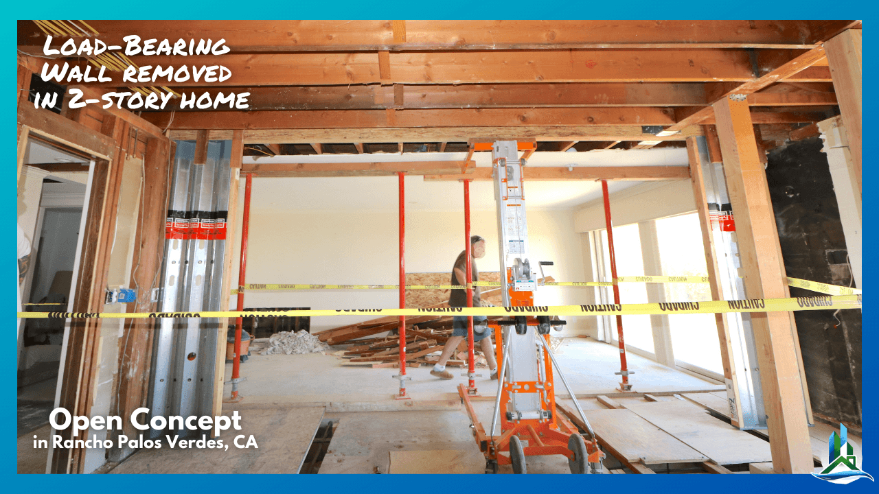 5 - Simpson steel strong wall - remove wall - two story - palos verdes - bay cities construction