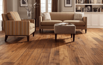 Distressed-wood floor