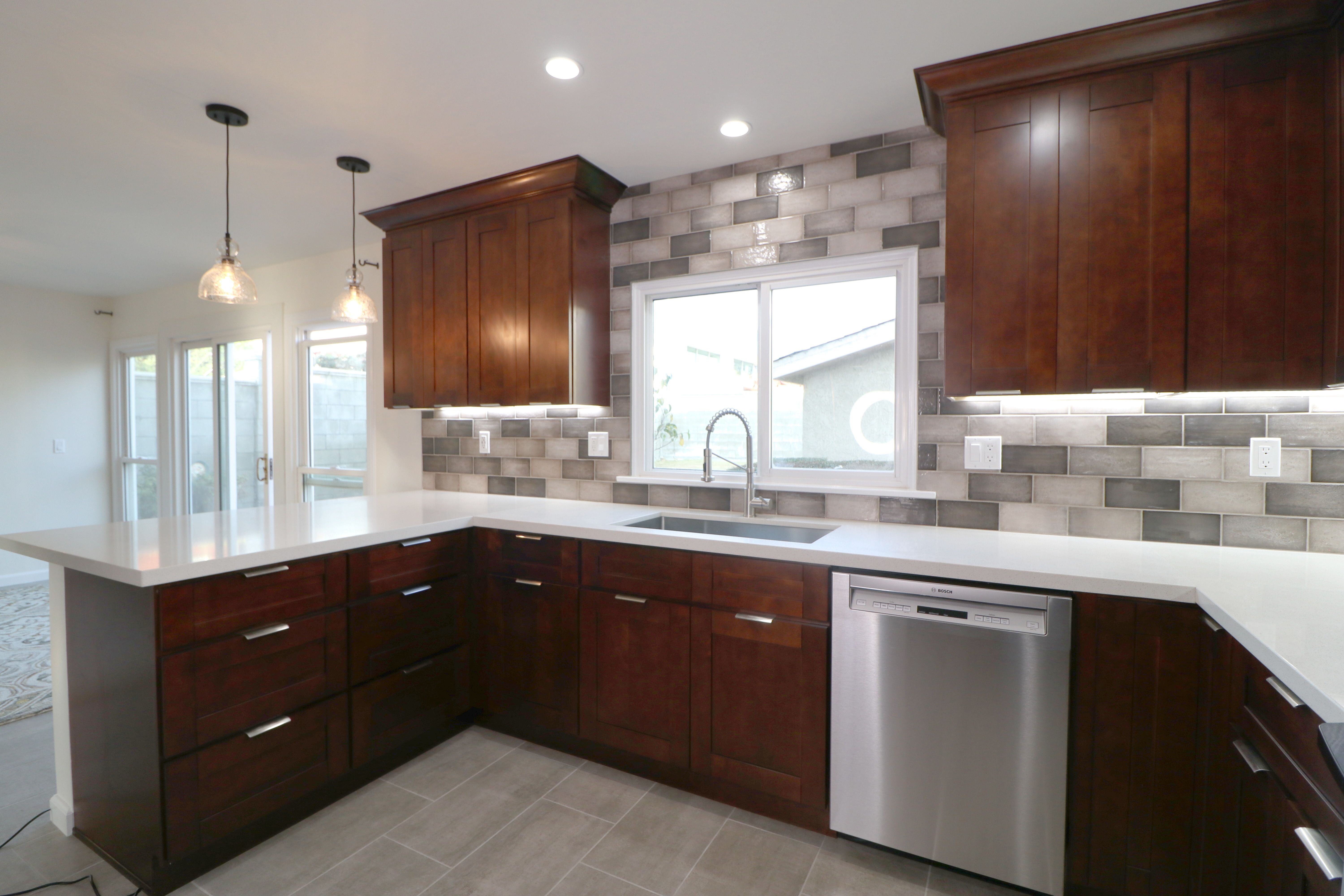 Redondo Beach Kitchen - best general contractor remodel - dark espresso shaker cabinets
