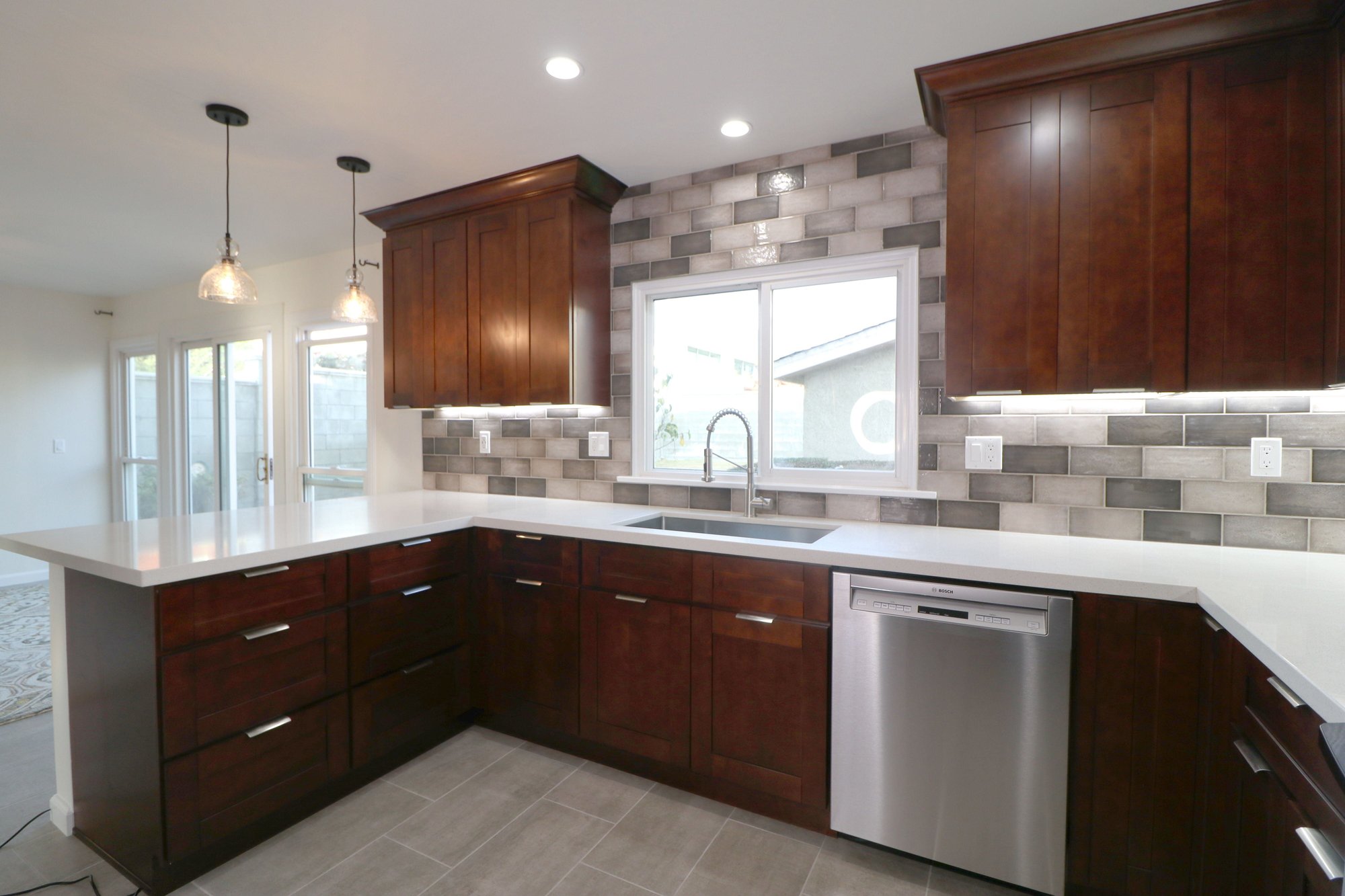Redondo Beach Kitchen - best general contractor remodel - dark espresso shaker cabinets