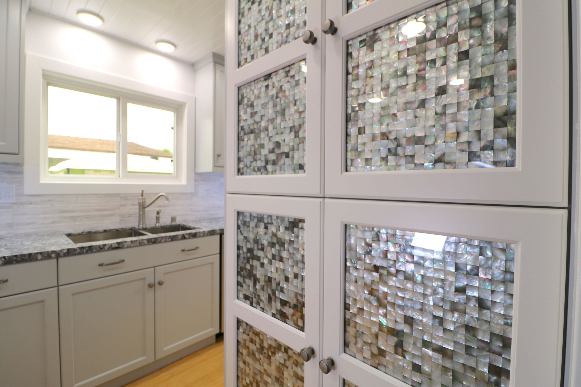 Torrance Kitchen Remodel - Contractor - Custom Mother of Pearl Inlay
