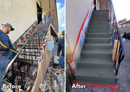 10 stairs before after