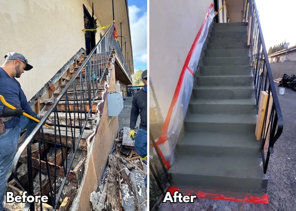 10 stairs before after