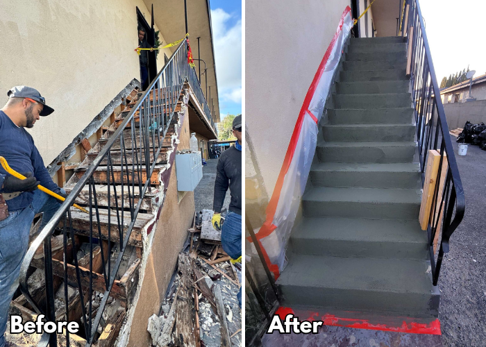 10 stairs before after