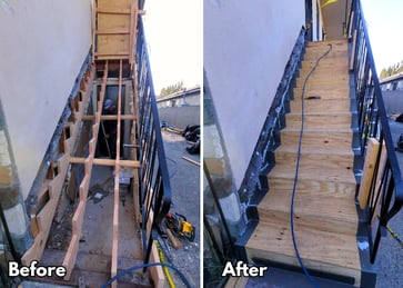 11 stairs frame before after