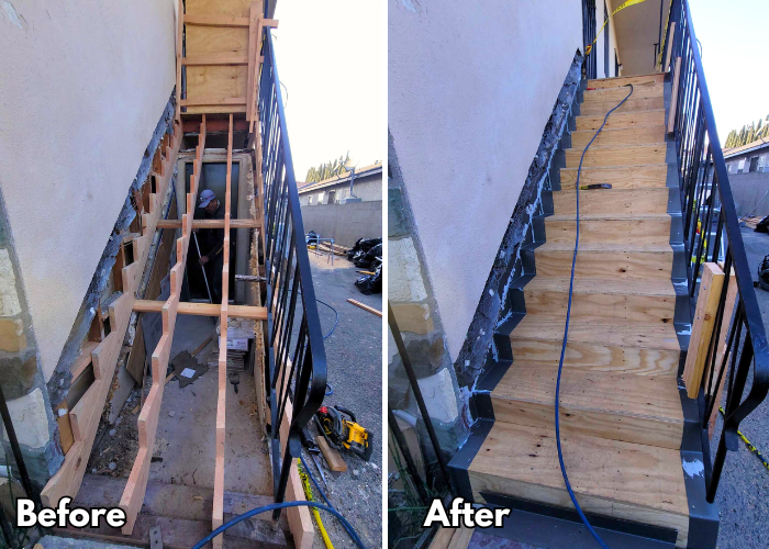 11 stairs frame before after