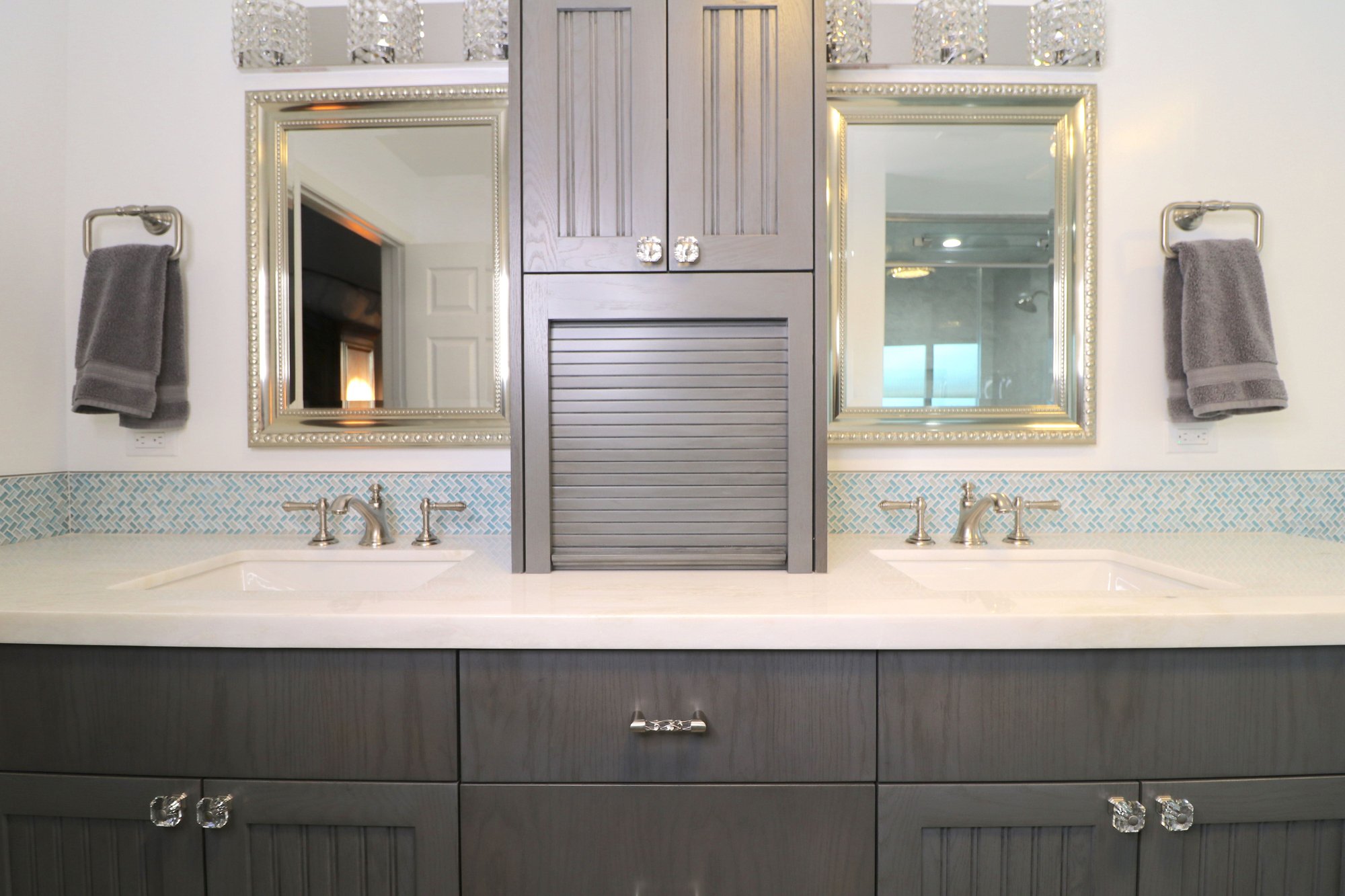 doube sink vanity - Master bath remodel - best remodel near me - torrance - bay cities construction