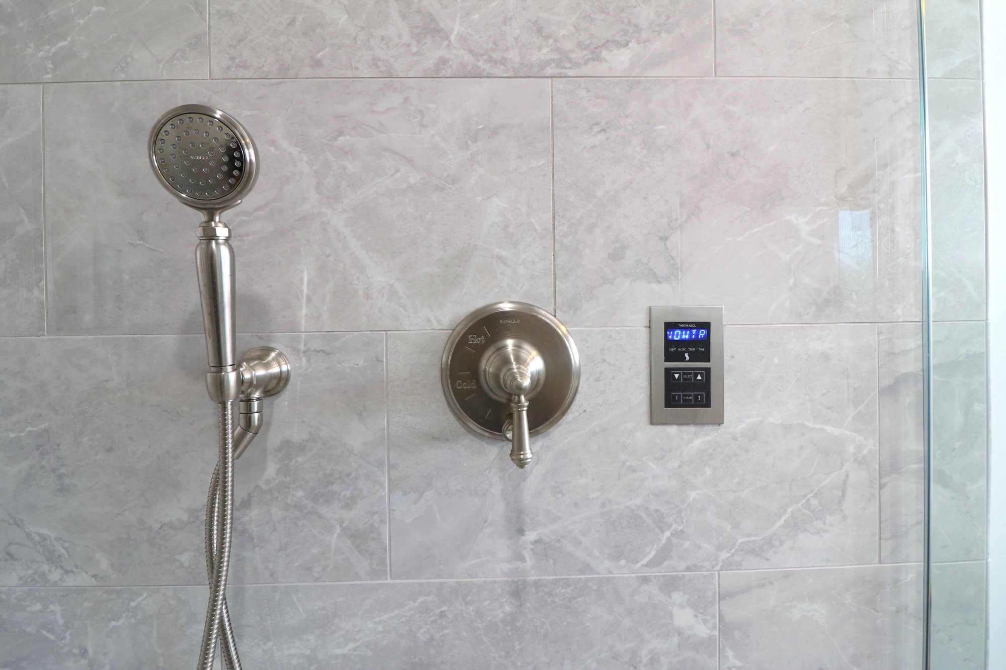kohler shower wand - Master bath remodel - best remodeler near me - torrance - bay cities construction