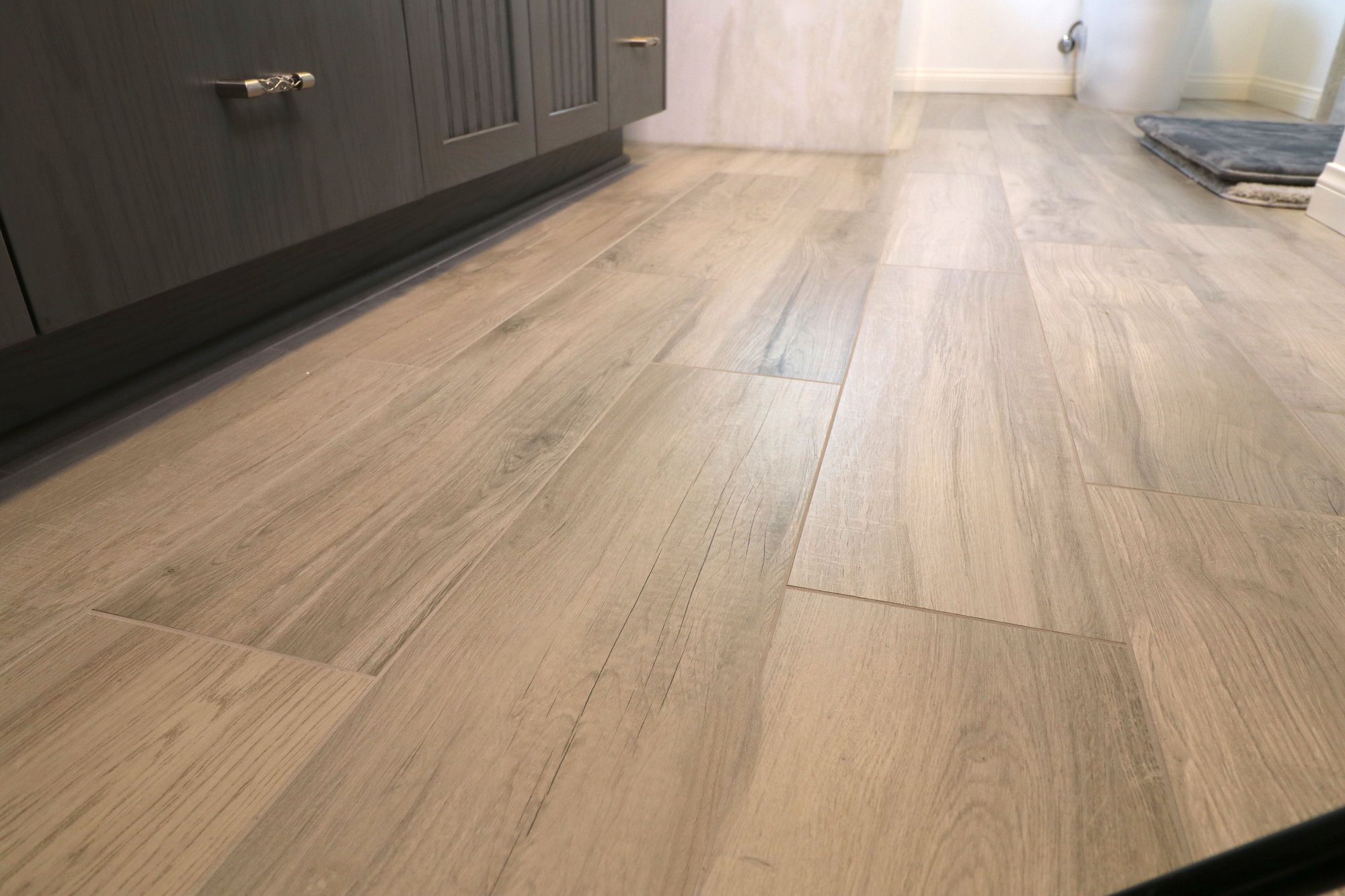 wood look tile - Master bathroom remodel - best south bay - bay cities construction