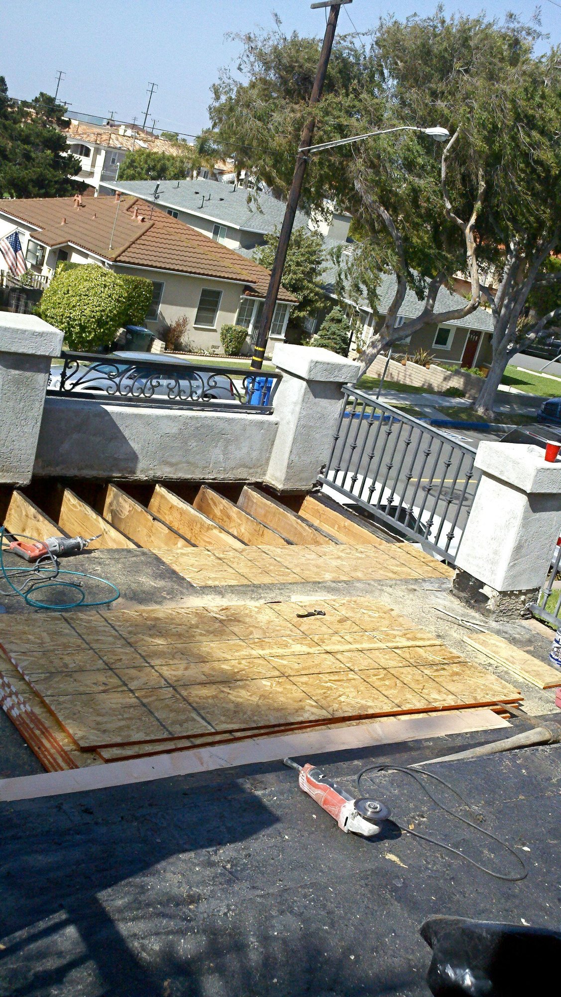 framing - Rooftop Balcony Deck - Redondo Beach, CA - Contractor - bay cities construction