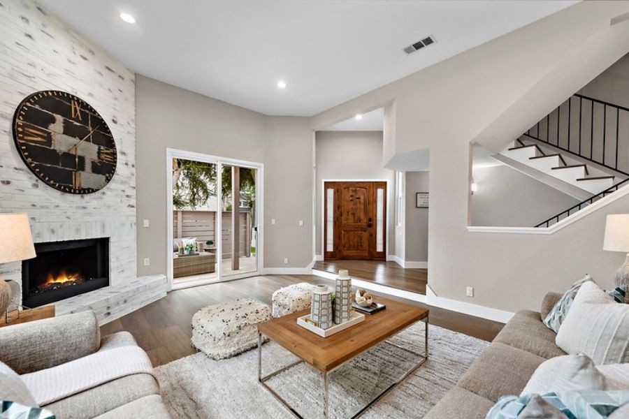 04 - gas fireplace - home remodel - redondo