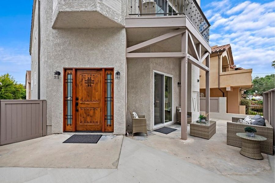 19 - exterior renovation - spanish wood door