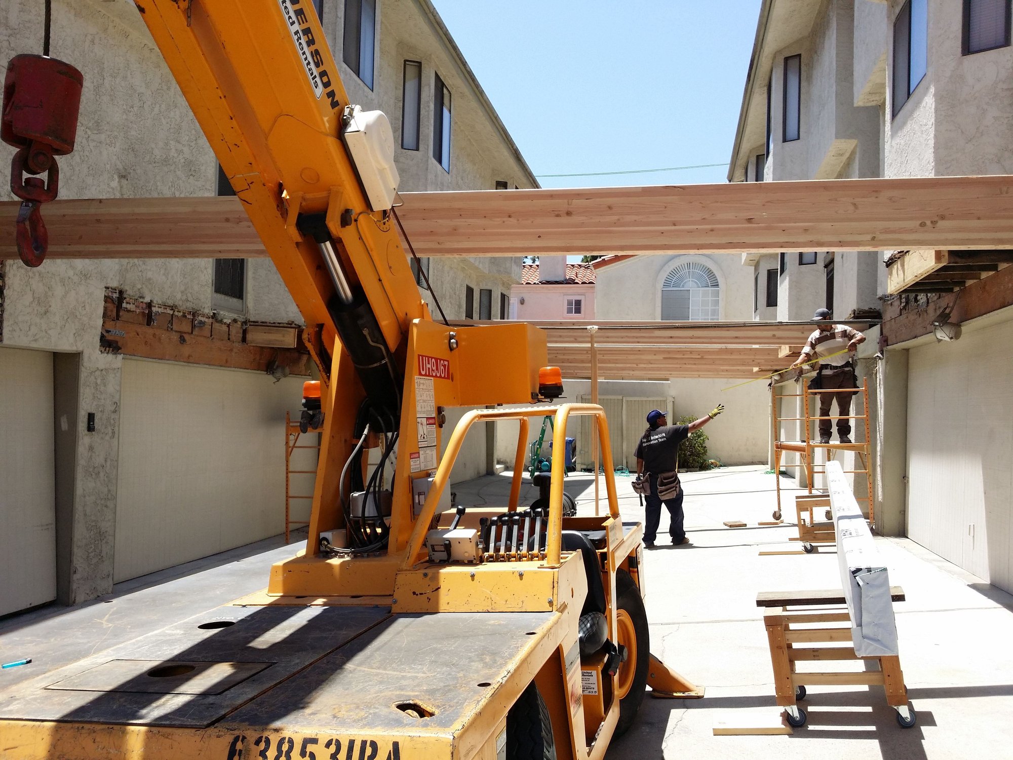 South Bay Deck Repair - LVL Beam - Crane Install