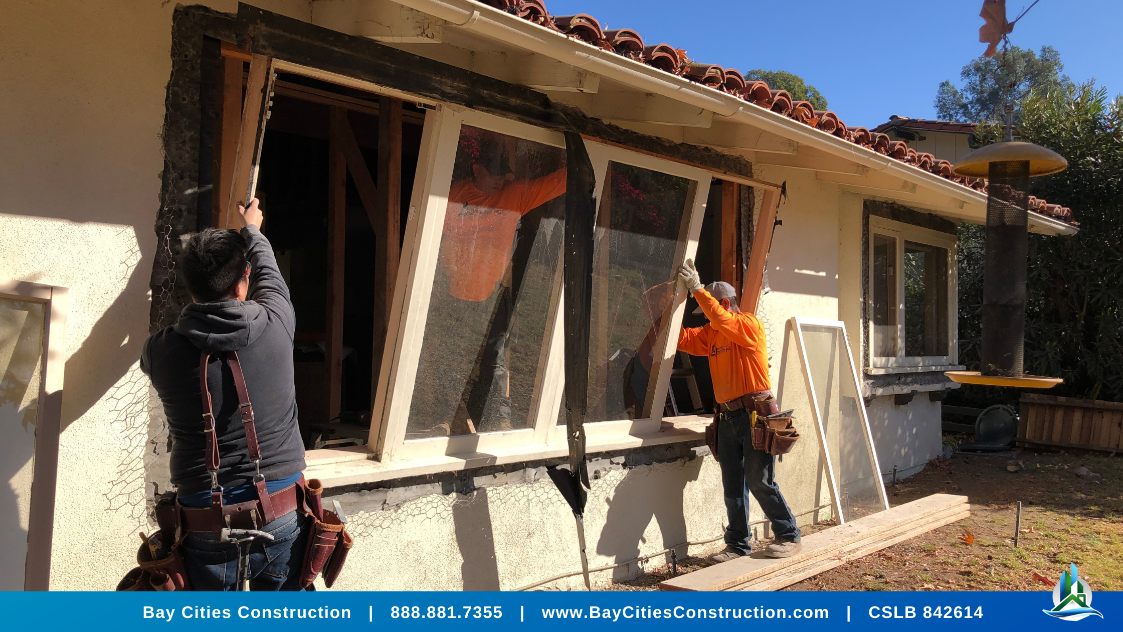 1 removal - new wood window - replacement - bay cities construction - palos verdes