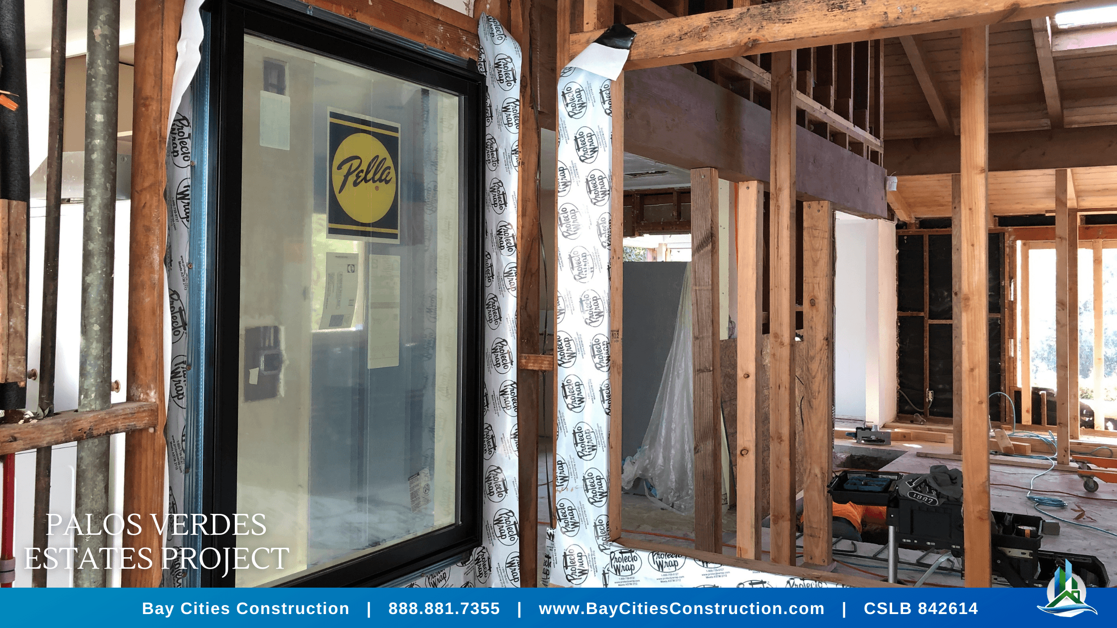 6 window framing - new wood window - replacement - bay cities construction - palos verdes