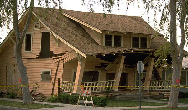 earthquake damage home - residential retrofit - retrofit pros