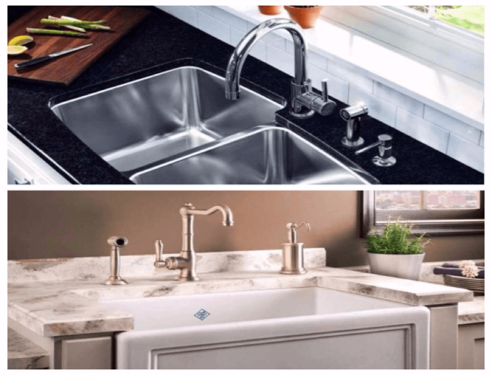 kitchen sink porcelain vs stainless steel