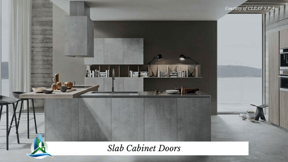 slab cabinet doors - bay cities construction