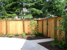 Tall wooden fence