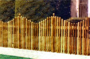 Tradition unstained picket fence
