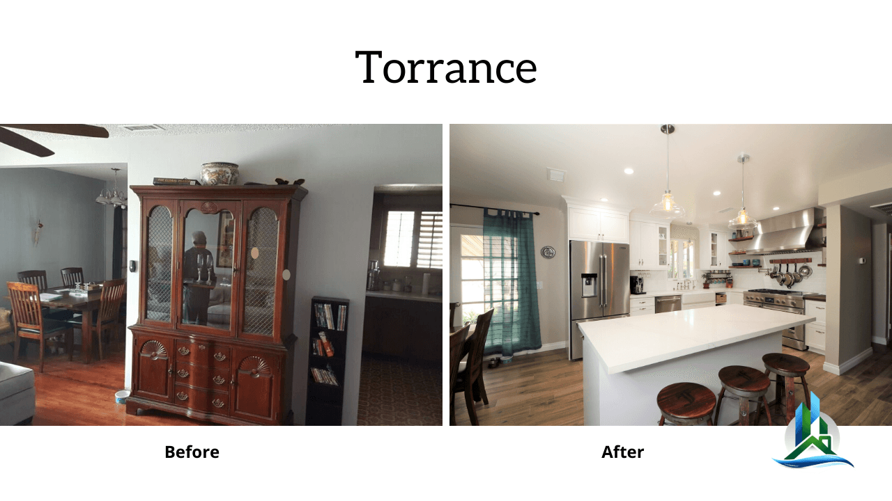 torrance kitchen remodel - before after - bay cities construction